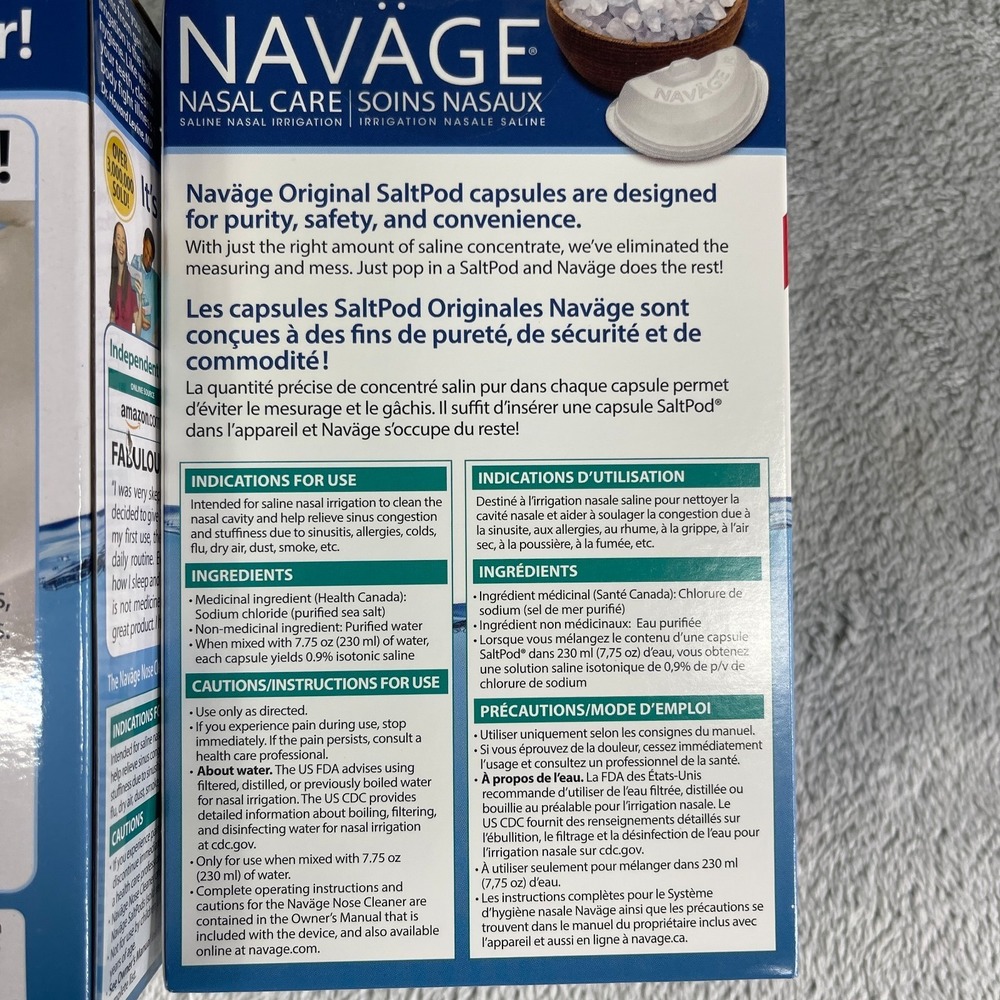 Navage Nasal Irrigation Starter Bundle: Navage Nose Cleaner W/ 30 Salt Pods - Picture 7 of 10